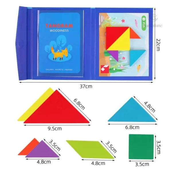 Tangram en bois pour apprentissage précoce des formes