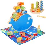 Jeu de pêche en bois Woods pour l'entraînement à la motricité