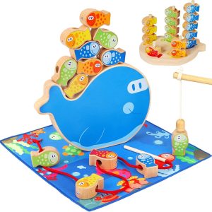 Jeu de pêche en bois Woods pour l'entraînement à la motricité