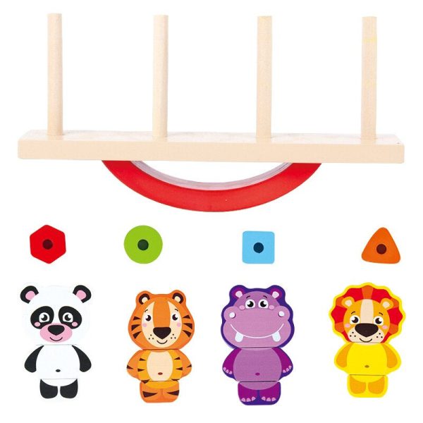 Jeu éducatif avec des animaux, favorise l'équilibre