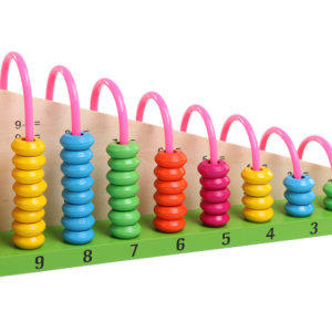 Jeu de comptage coloré en perles de bois pour enfants