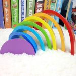Arc-en-ciel en bois - Jouets Montessori pour enfants