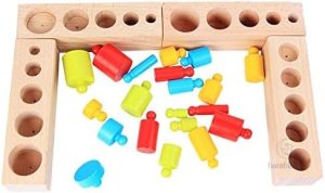 Jeu éducatif en bois pour développer la motricité fine