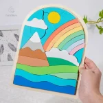 Jeu de puzzle coloré pour éveiller l'imagination des petits