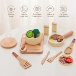 Jeu de cuisine ludique en bois pour les tout-petits