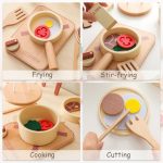 Activité créative avec des mini-chefs en bois