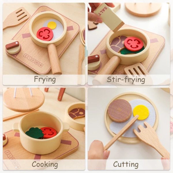 Activité créative avec des mini-chefs en bois