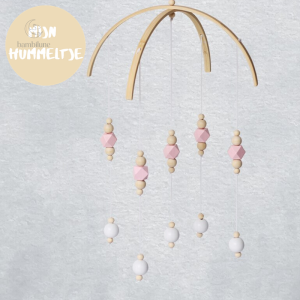 Mobile pour bébé en bois naturel de hêtre