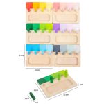 Jouet en bois coloré pour stimuler l'apprentissage précoce des enfants