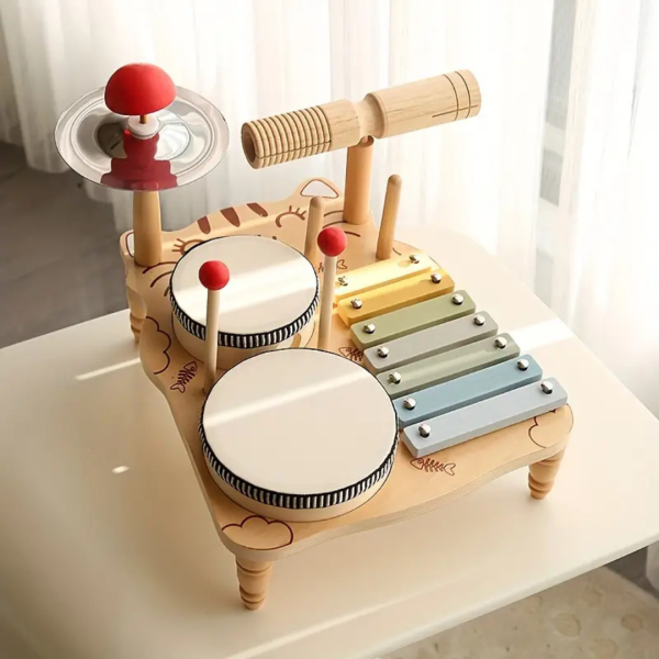 Batterie en bois éducative pour tout-petits
