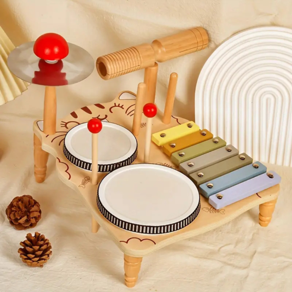 Jouet musical en bois pour enfants de 3 à 4 ans