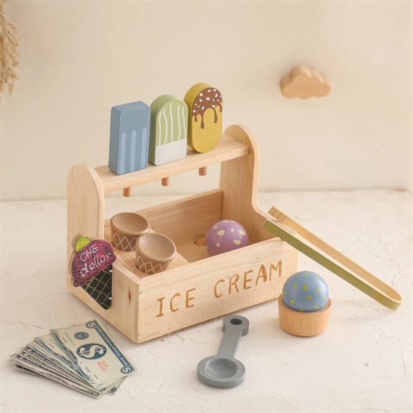 Petits Maîtres Glaciers - Set de Jouets en Bois pour Glaces