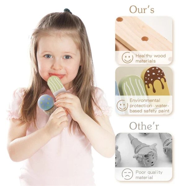 Jouets éducatifs en bois : glaces à assembler pour enfants