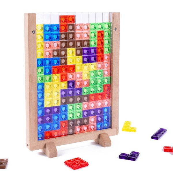 Puzzle en bois Tetris pour développer la motricité