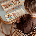 Boris l'ourson, puzzle en bois pour le développement des enfants
