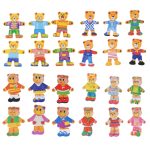Puzzle en bois ludique pour les enfants, thème 'Boris l'ourson