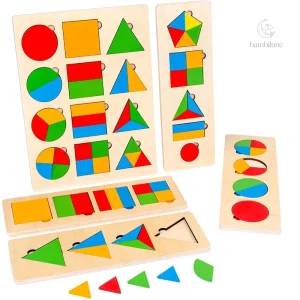 Puzzle géométrique Montessori pour enfants de 2 à 3 ans