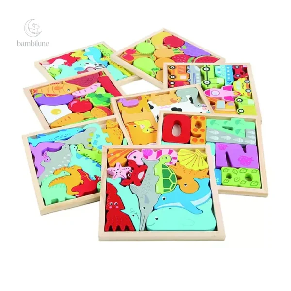 Woods - Puzzle de formes adapté aux enfants de 3 à 4 ans