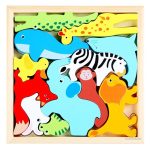 Jeu de construction en bois pour apprentissage ludique