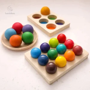 Woods - Boules arc-en-ciel - Jeu de tri pour jeunes enfants