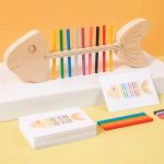 Puzzle couleurs poisson Woods pour apprentissage ludique