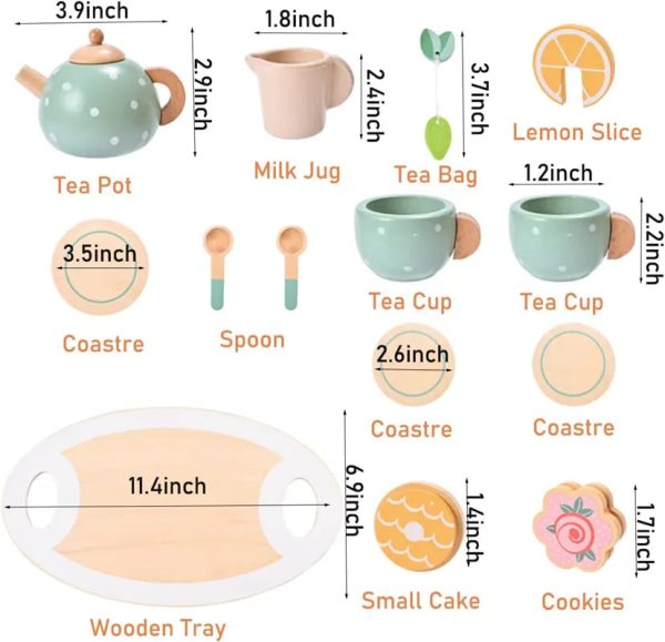 Tasses en bois pour un service à thé unique
