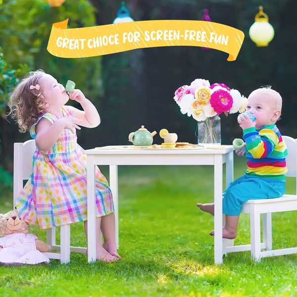 Service à thé en bois, idée cadeau originale