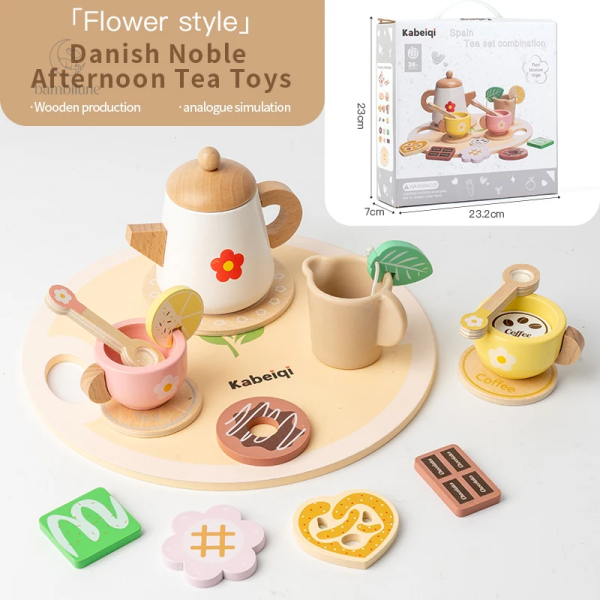 Thé en bois pour enfants, conception charmante et ludique
