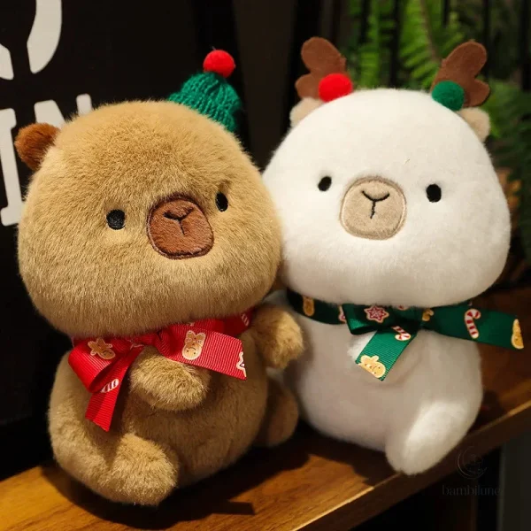 Peluche douce aux couleurs festives pour Noël