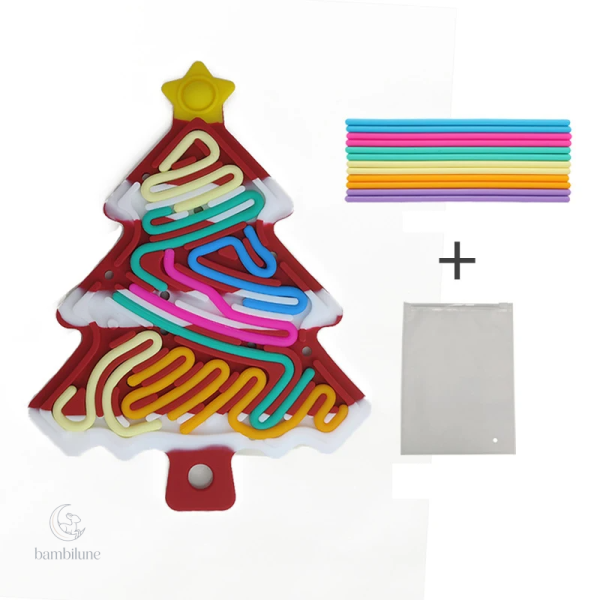 Fidget toy en silicone, accessoire ludique de Noël