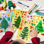 Stickers d'arbre de Noël pour projets créatifs