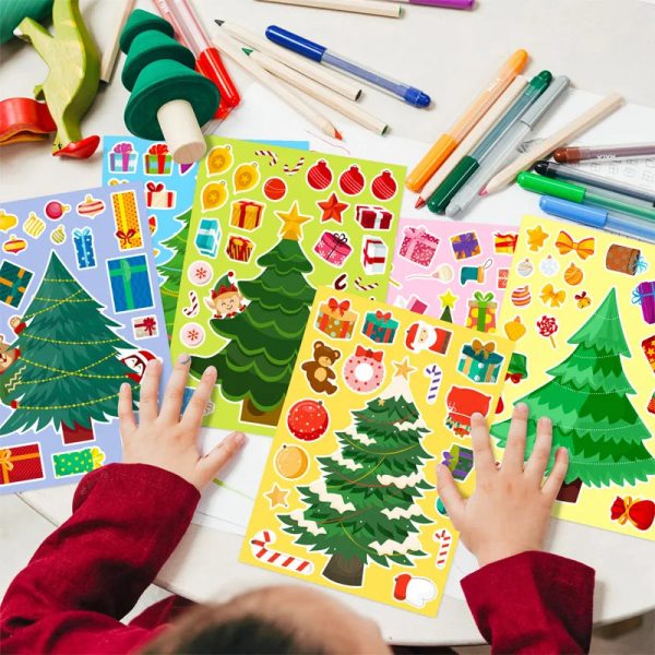 Stickers d'arbre de Noël pour projets créatifs