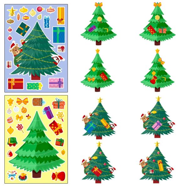 Stickers amusants pour construire un arbre de Noël unique