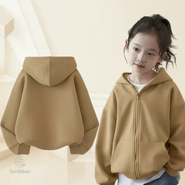 Vêtement pour enfants, sweat à capuche au design attrayant