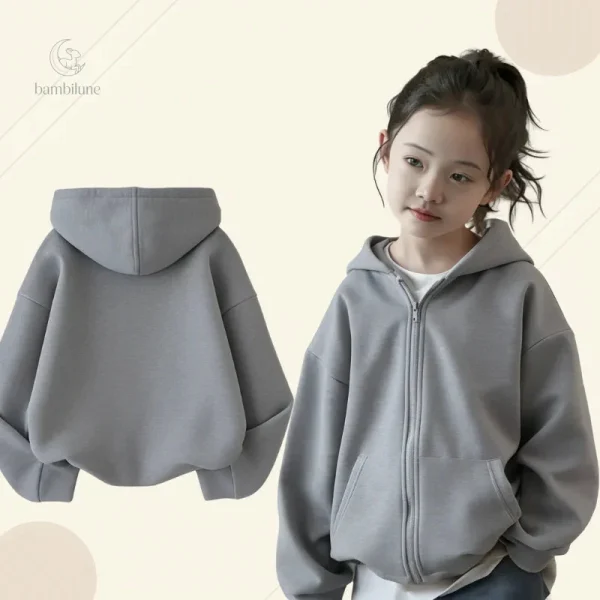 Sweat à capuche casual pour enfants, confort assuré